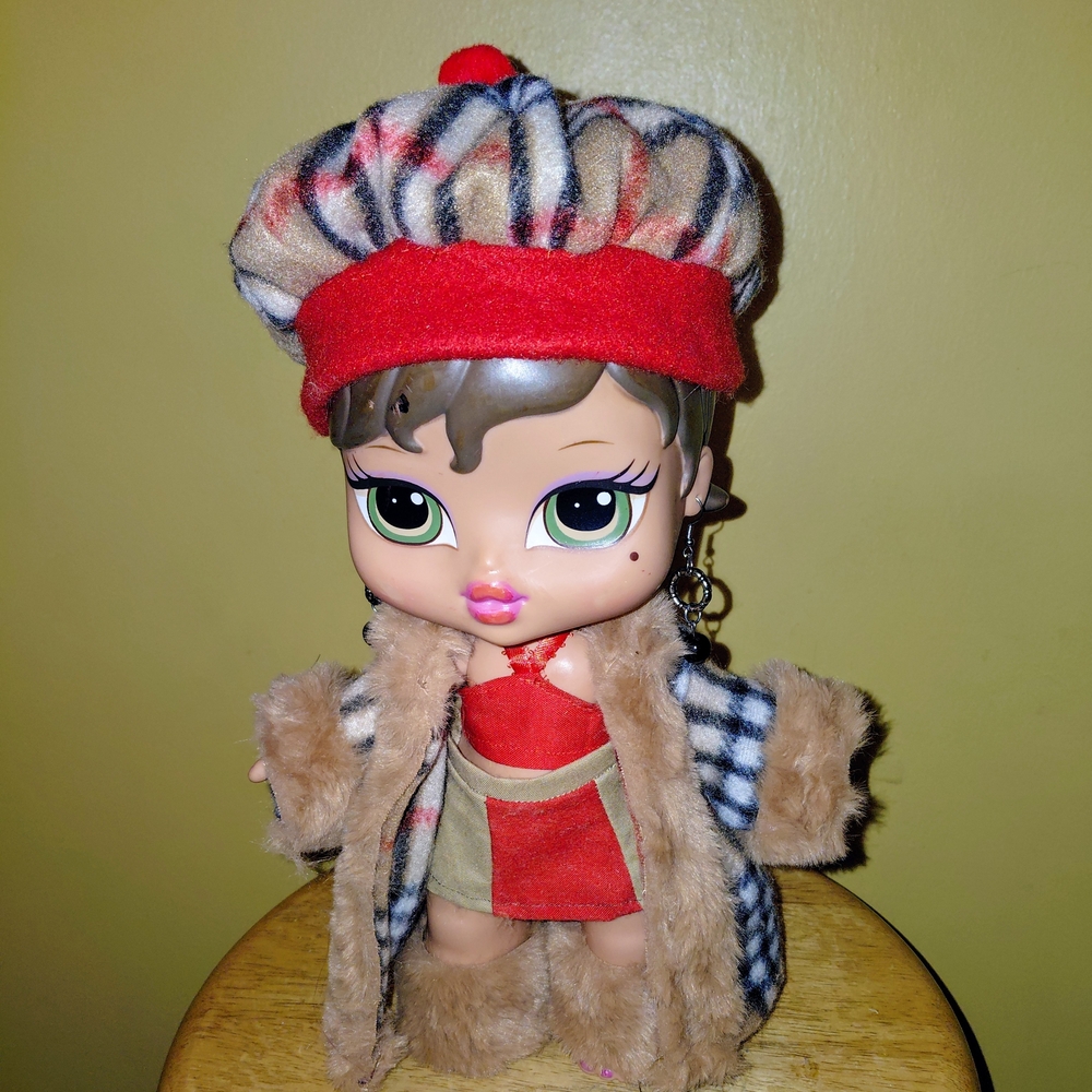Stylish Doll with Red and Tan Outfit